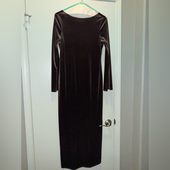 Reformation Brown Velvet Long-Sleeve Maxi Dress - Picture 2 of 7